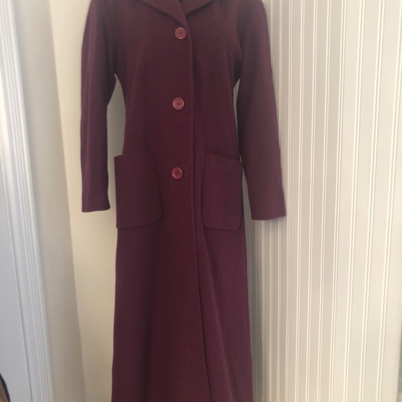 Vintage Wool Blend Long Business Casual Coat - Picture 2 of 6